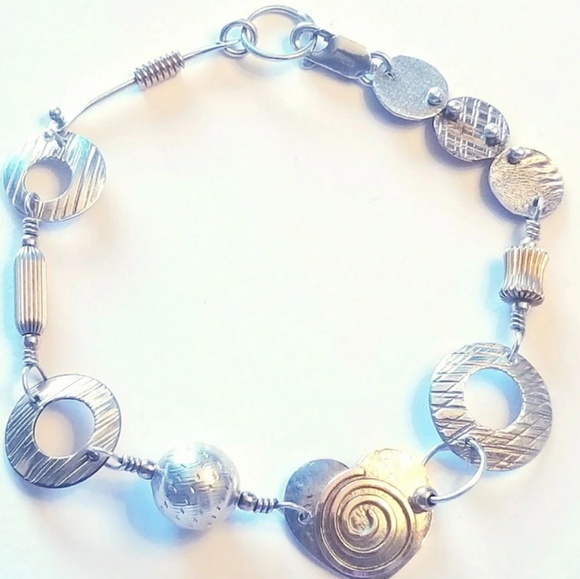 Steam Punk 925 Sterling Silver Bracelet - Picture 1 of 8